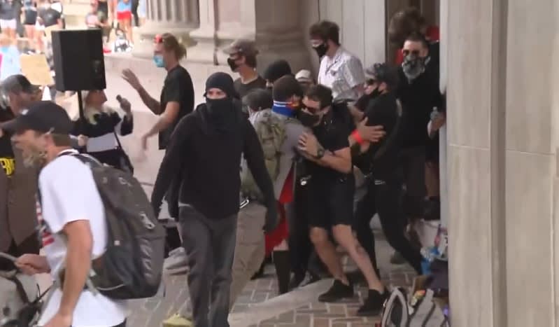 Denver Pro Police Rally Attacked by Anti-Police Protesters