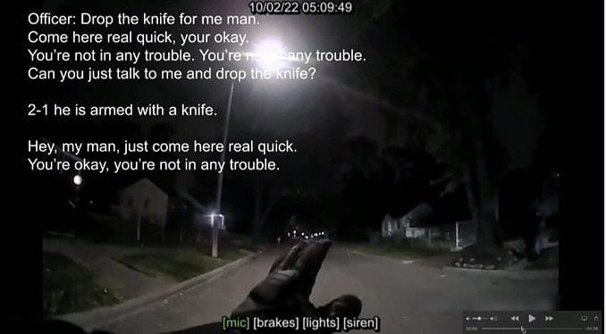 Detroit PD Releases Video of OIS Involving Mentally Ill Man with Knife