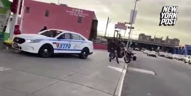 NYPD Officer Harassed by Dirt Bike Riders in Bronx
