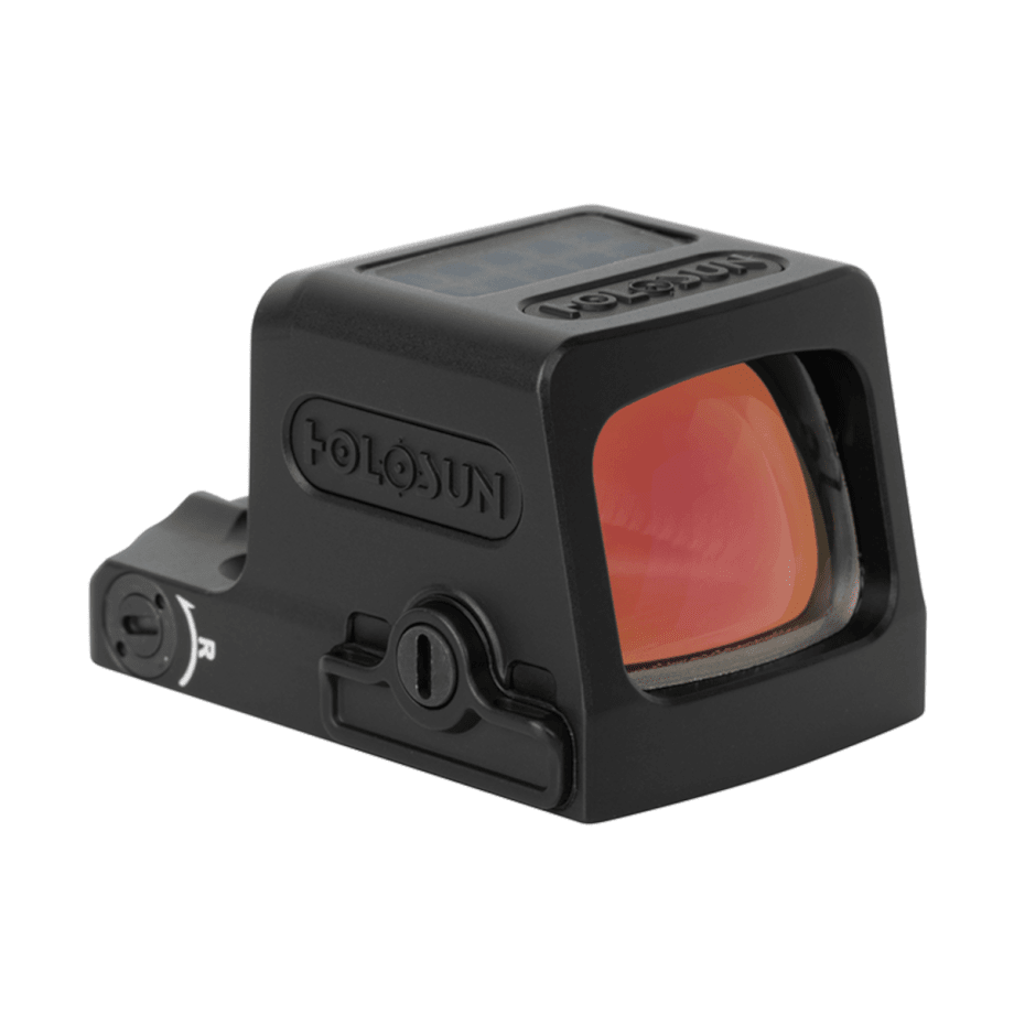 As with all the reflex sights, the EPS/EPS Carry is parallax-free with unlimited eye relief in an aspheric glass lens.[|CREDIT|]PHOTO: Holosun