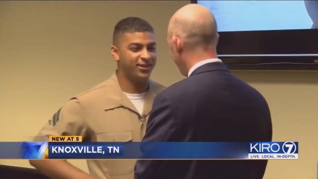 Marine Kidnapped as Baby Meets FBI Agent Who Rescued Him