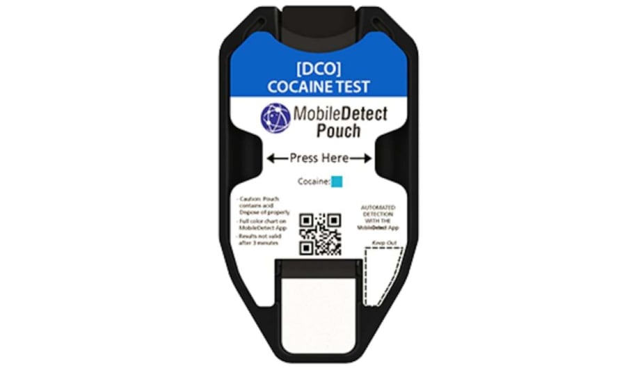 The DetectaChem MobileDetect Pouch's patent pending design allows for trace and bulk detection capabilities using the integrated swab and proven colorimetric reagents. [|CREDIT|]Photo: Federal Resources