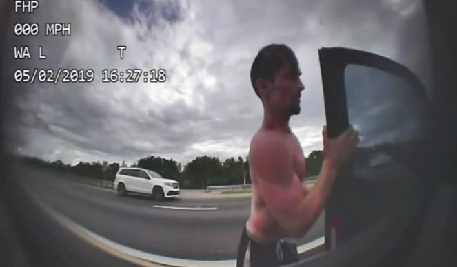 Video: Shirtless FL Man Steals Highway Patrol Car, Leads Police on High-Speed Chase