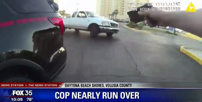Video: Florida Officer Nearly Struck by Vehicle During Traffic Stop