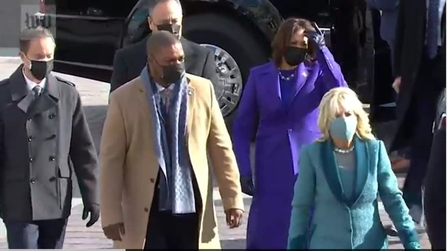 Heroic Capitol Police Officer Escorts Vice President Harris at Inauguration Ceremony