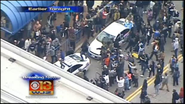 Six Baltimore Officers Injured Saturday as Freddie Gray Protests Turn Violent