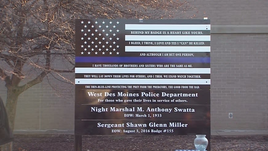Iowa Department Unveils Fallen Officer Memorial Designed by Student