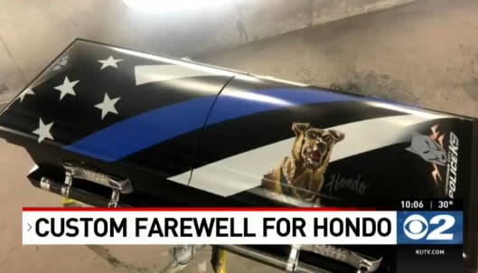 Utah K-9 Killed on Duty to be Buried in Custom Casket