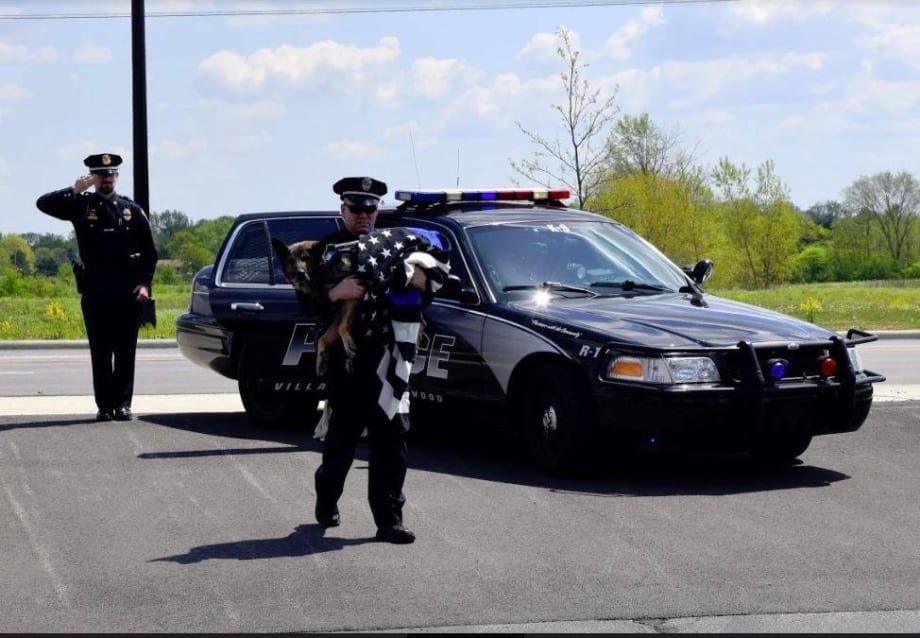 Video: Dozens Gather for Ohio K-9's "Final Walk" to the Vet