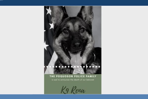 Virginia Agency Mourns Loss of Beloved K-9