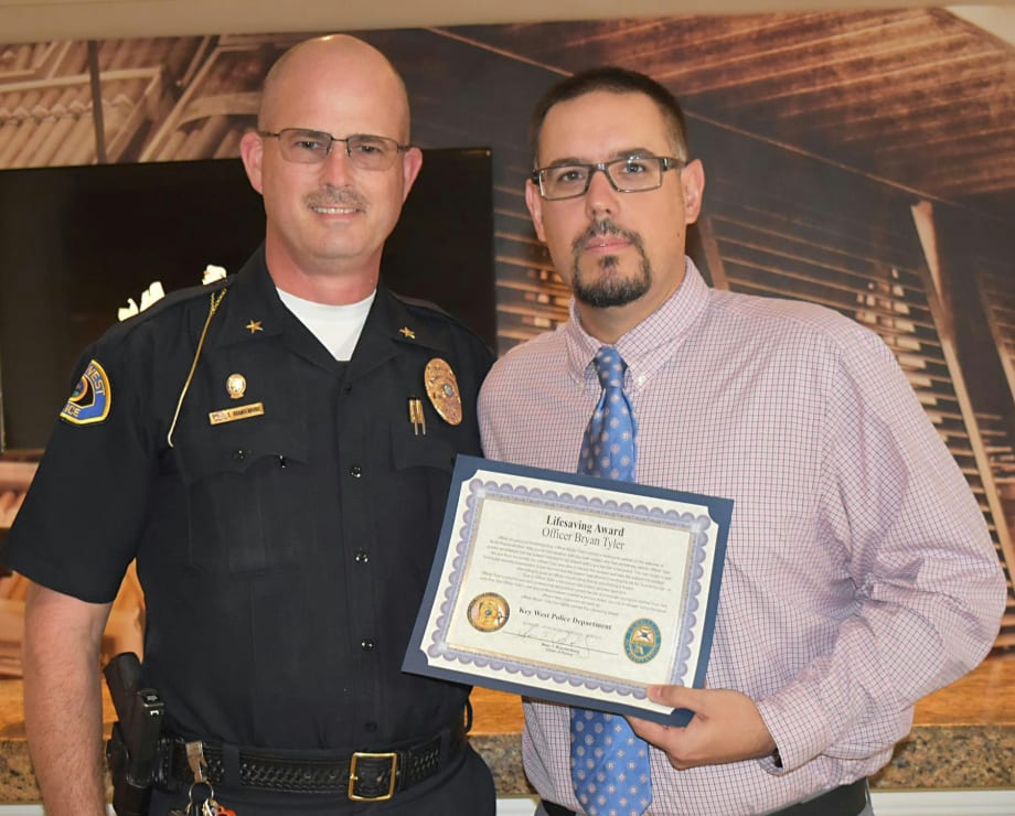 Florida Officer Who Saved Suicidal Man Receives Department's Life Saving Award