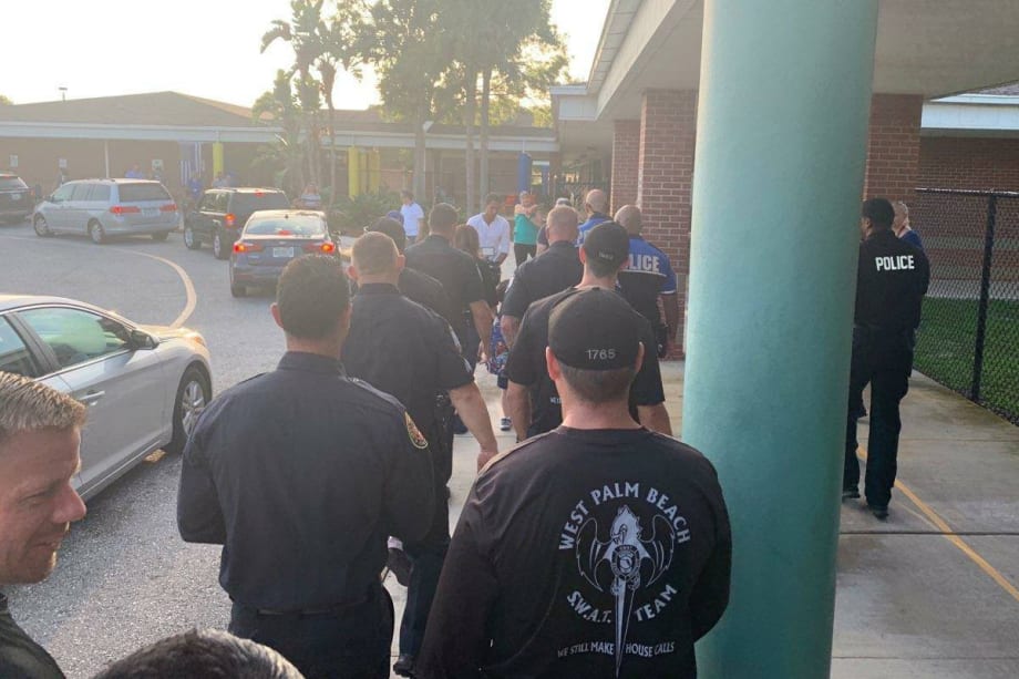 Officers Escort Son of Colleague Who Died of Cancer to First Day of School