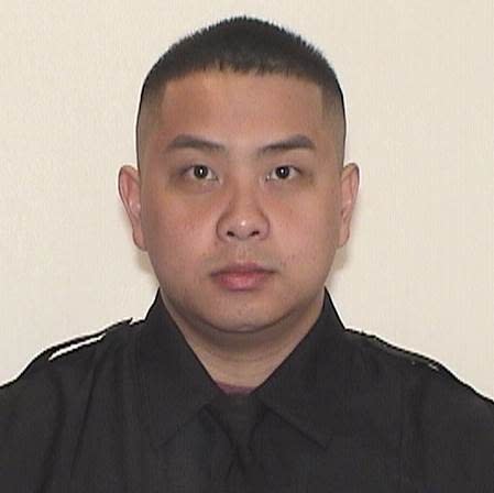 Officer Kou Her was killed in a traffic collision with a suspected drunk driver while driving home from his shift. [|CREDIT|]Image courtesy of the Milwaukee Police Department.
