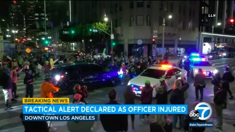 LAPD Officer Injured During Abortion Rights Protest