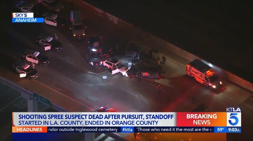Suspect in 2 Fatal Shootings Killed by LAPD SWAT at End of Pursuit