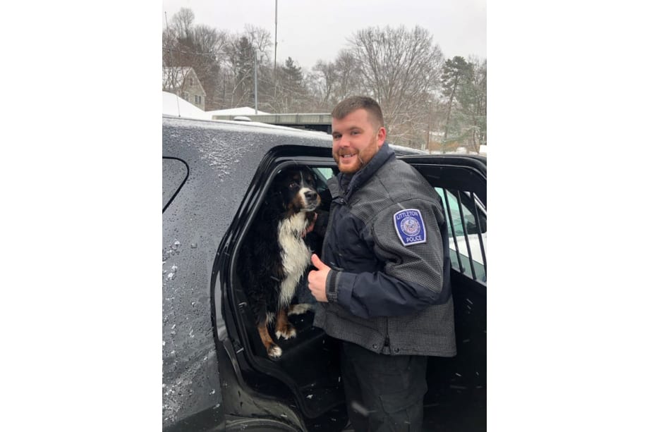 Massachusetts Officer Rescues Dog That Fell Through Lake Ice
