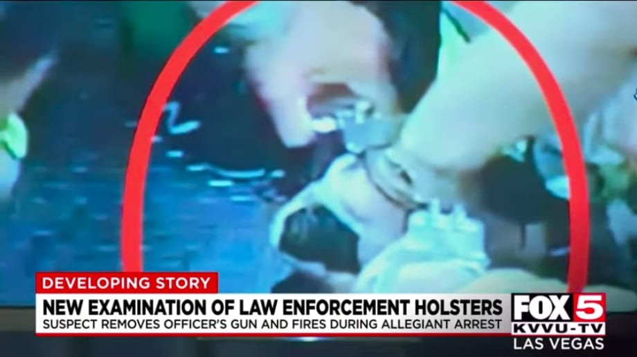 Man Shot Vegas Officer with Another Officer's Holstered Pistol