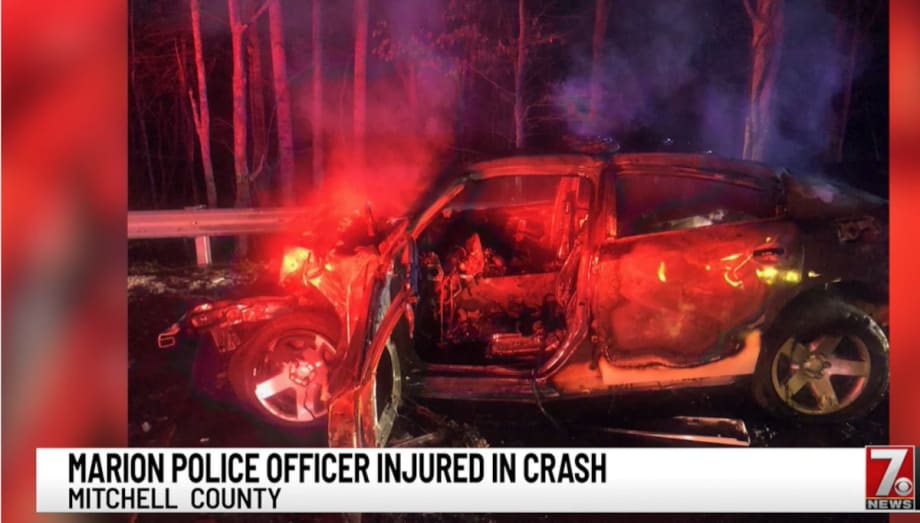 NC Agency Thanks Bystander Who Pulled Officer from Burning Car