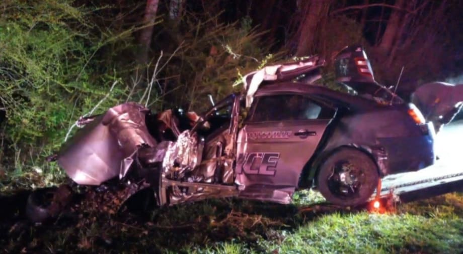 Vehicle Pursuit Crash Leaves NC Officer Trapped in Car in Chest Deep Water