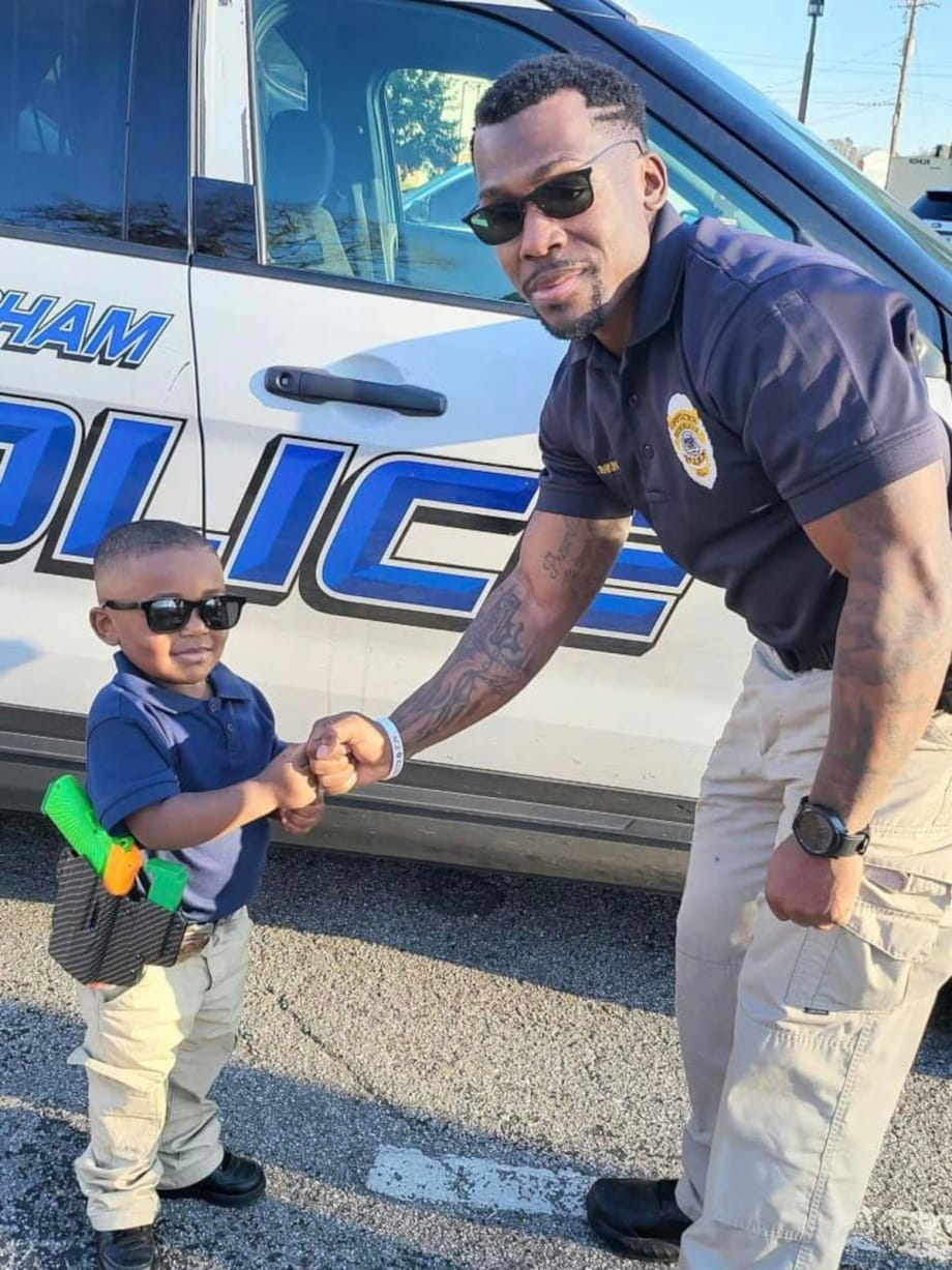 Little Boy Imitates AL Officer