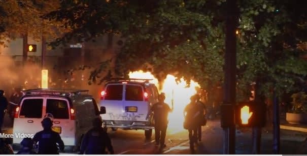 IN Man Gets 10 Years for Throwing Firebombs at Police During Portland Riots