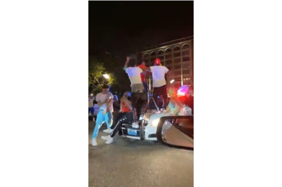 Mob of Partygoers Substantially Damage St. Louis Patrol Car During Response to Complaints