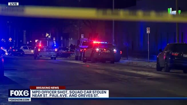 Milwaukee Officer Shot, Suspect Steals and Crashes Patrol Vehicle