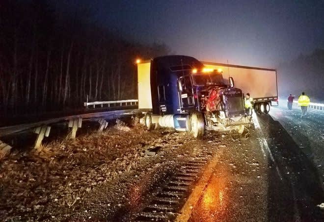 Maine Trooper Injured in Tractor Trailer Crash
