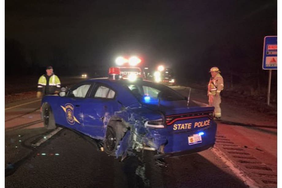 Tesla on Autopilot Wrecks Michigan State Police Car