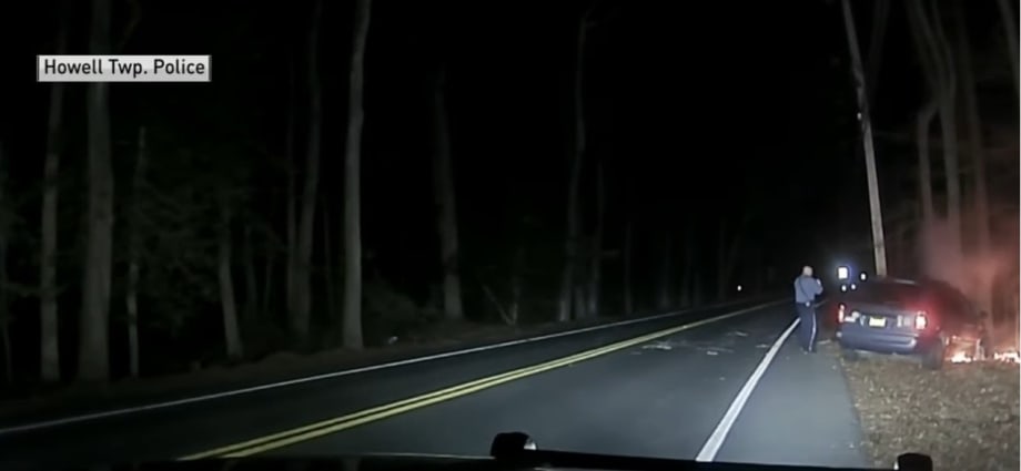 Rookie NJ Officer Saves Man from Burning Vehicle