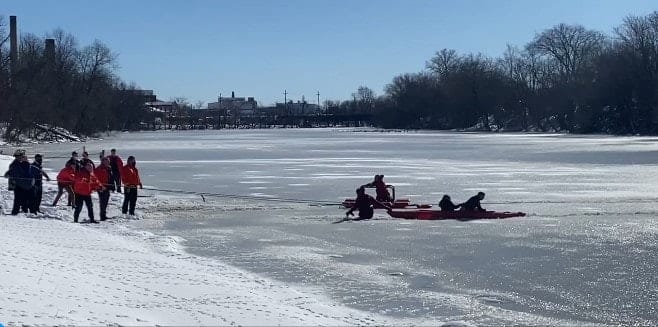 NJ Chief "Claws" Across Ice to Rescue Mother and Toddler from Frozen River