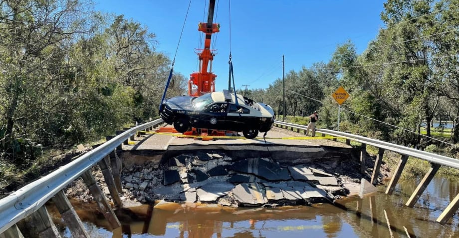 FL State Trooper's Car That was Washed Away is Recovered
