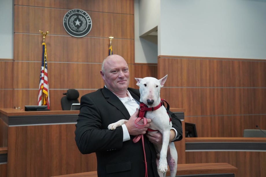 Texas Officer Adopts Dog Badly Wounded When Dragged By Vehicle