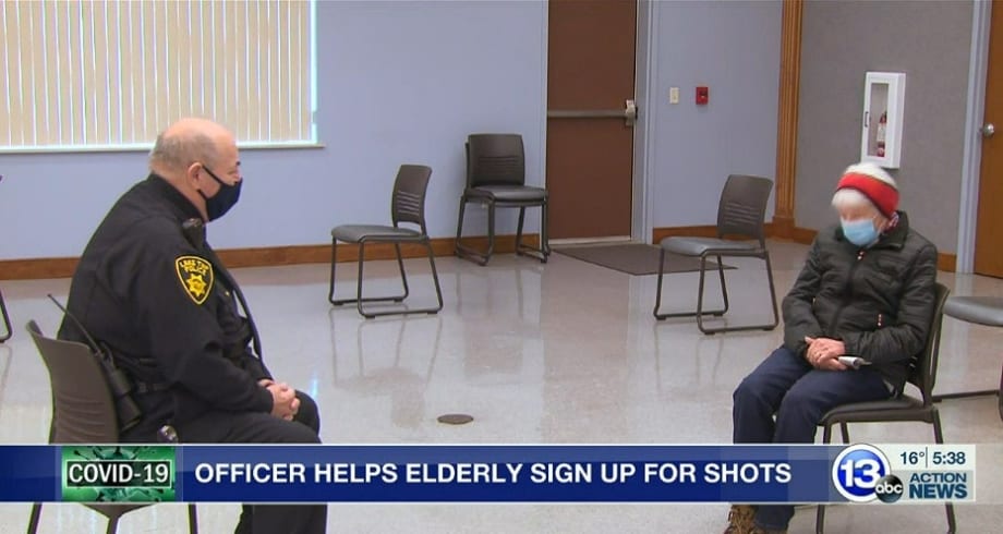 Ohio Officer Helps Elderly Gain Access to Vaccines