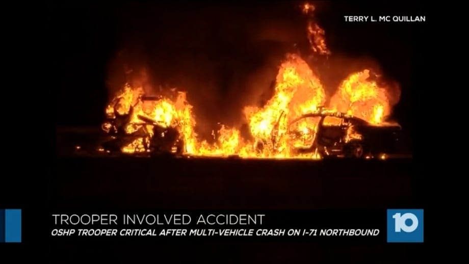 Ohio Trooper Badly Injured in Head-On Collision