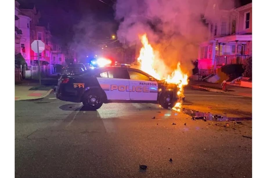 NJ Pursuit Ends with Police Car Burning, Drug Suspect in Custody