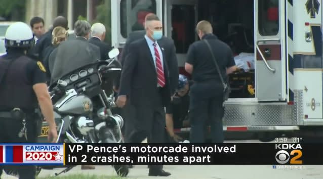 Vice President Stops to Aid Injured Motorcade Officers