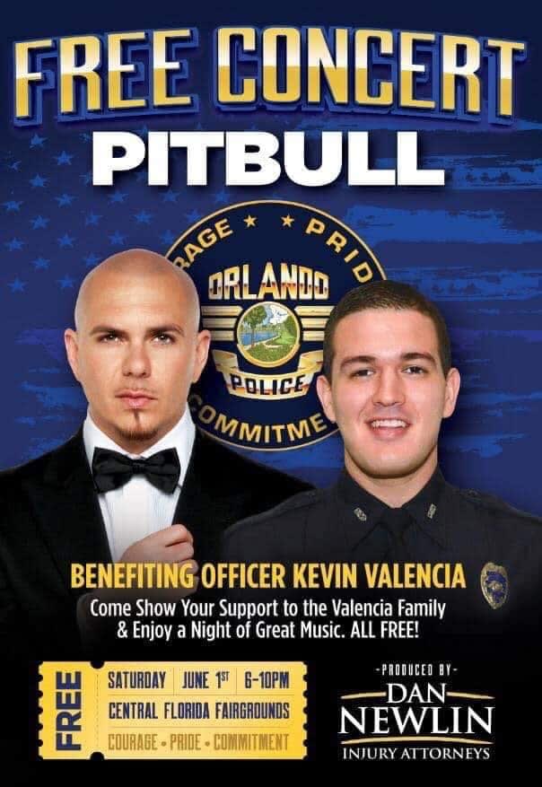 Rapper Pitbull to Hold Benefit Concert for Wounded Florida Officer