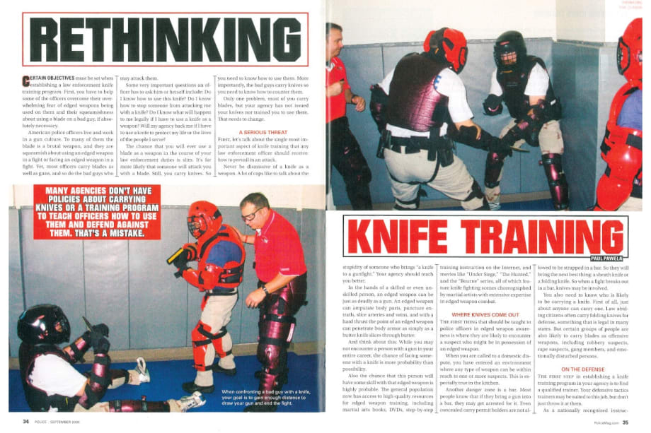 Looking Back: Knife Training and Handgun Lasers