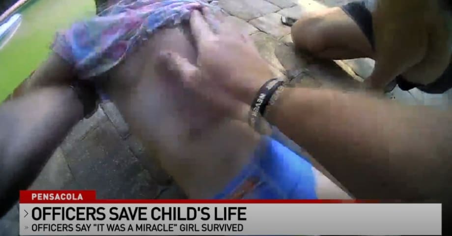 Florida Officers Save Toddler Found Floating in Pool