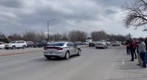 Hundreds Line Highway to Honor Slain Boulder Officer