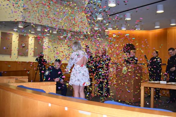 Newly Sworn Officer Proposes to Girlfriend Following Ceremony