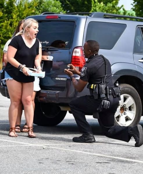Georgia Officer Sets Up Fake Traffic Stop to Make Wedding Proposal