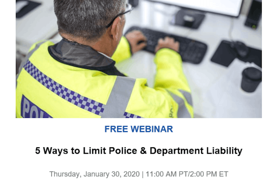 POLICE, TargetSolutions Present Webinar Jan. 30 on Reducing Liability