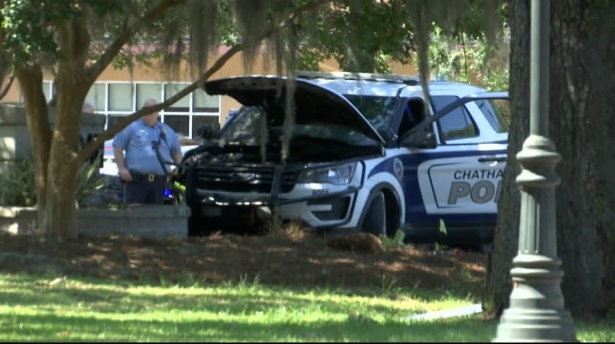 Man Shot at End of Pursuit Involving Stolen Patrol SUV