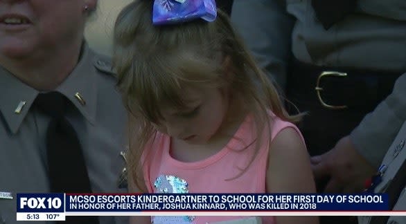 AZ LEOs Escort Fallen Deputy's Daughter to First Day of School