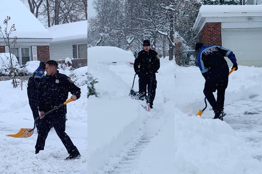 New York Officers Shovel Driveway of 99-Year-Old Woman