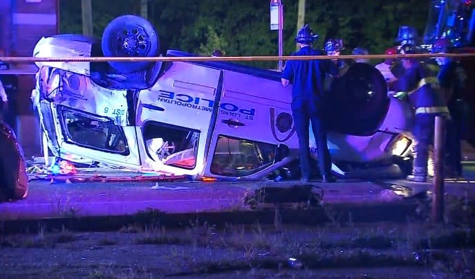 St. Louis Officers Seriously Injured in Rollover Crash