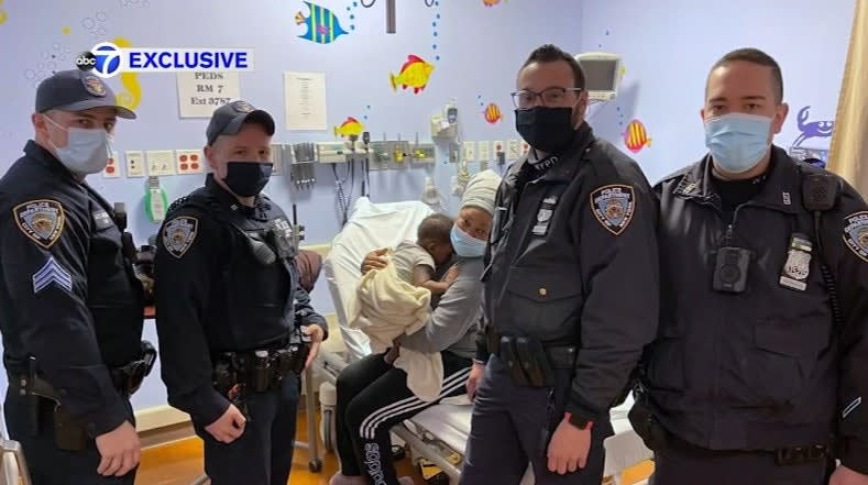 NYPD Officers Save Choking Baby Girl