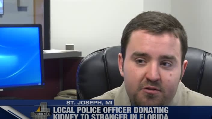 Michigan Officer Donating Kidney to Total Stranger in Miami